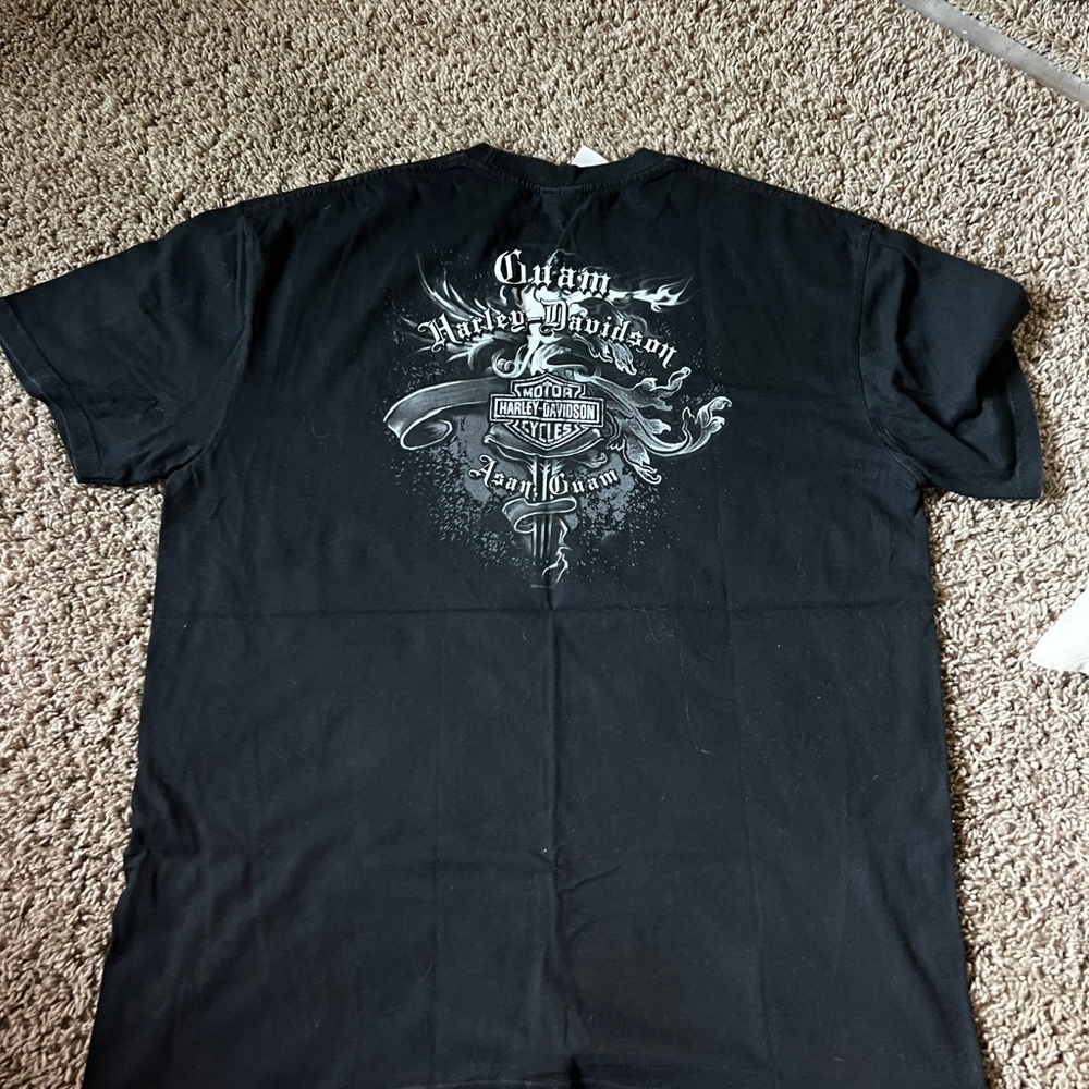 Harley-Davidson Black Short Sleeve Tee with Vintage Graphic